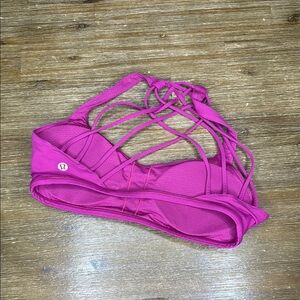 lululemon athletica Free to be Wild A/B size 8 Pink Strappy Sports Bra